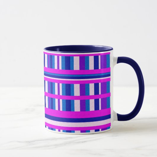 Roze Paarse blauwe stip Mok (Rechts)