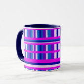 Roze Paarse blauwe stip Mok (Voorkant links)