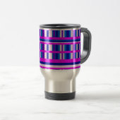 Roze Paarse blauwe stip Reisbeker (Voorkant rechts)