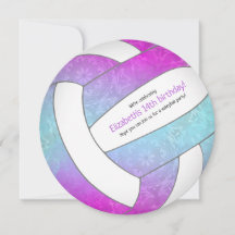 roze paarse blauwe volleybalverjaardag