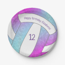 roze paarse blauwe volleybalverjaardag