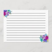 Roze Paarse blauwe Vrijgezellenfeest Kaart ontvang (Achterkant)