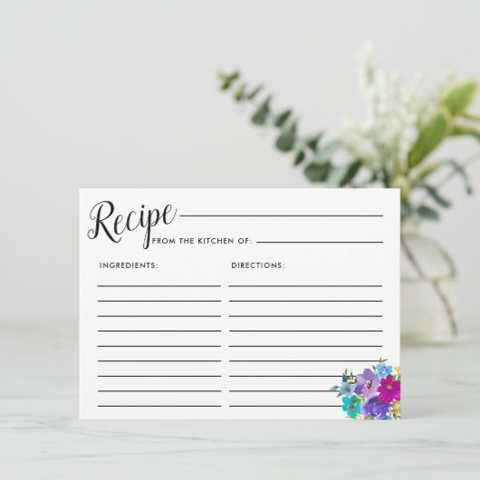 Roze Paarse blauwe Vrijgezellenfeest Kaart ontvang (Staand voorkant)