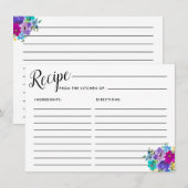 Roze Paarse blauwe Vrijgezellenfeest Kaart ontvang (Voorkant / Achterkant)