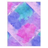 Roze, Paarse, Blauwgroen en blauwe Waterverf slib Tafelkleed (Voorkant)