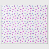 Roze Paarse blauwverf afdrukken Patroon Cadeaupapier (Vlak)