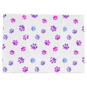 Roze Paarse blauwverf afdrukken Patroon Groot Cadeauzakje (Achterkant)