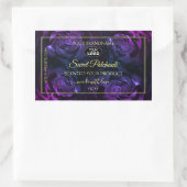 Roze Paarse bloeiende Rozen Etiket Logo toevoegen (Tas)