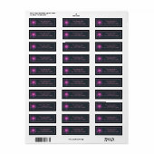 Roze Paarse Bloem Adres Retourlabels Etiket (Full Sheet)