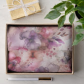 Roze & Paarse Bloem Alcohol Ink Print Tissuepapier (Geschenk)
