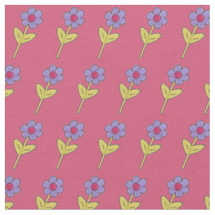 Roze Paarse bloem Daisy Garden Party Stof