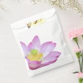 Roze paarse bloem gunstzak bedankzakje (Gezegeld)