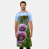 Roze Paarse bloem moeders moeder pron Schort (Gedragen)