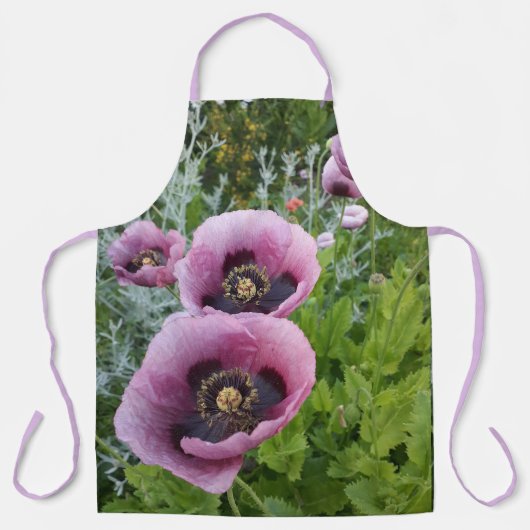 Roze Paarse bloem moeders moeder pron Schort (Voorkant)