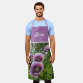 Roze Paarse bloem moeders moeder pron Schort (Gedragen)