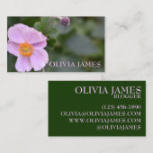 Roze Paarse bloem Natuur Tuinfoto Visitekaartje (Voorkant / Achterkant)