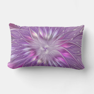 Roze Paarse Bloem Passie Abstract Fractale Kunst Buitenkussen