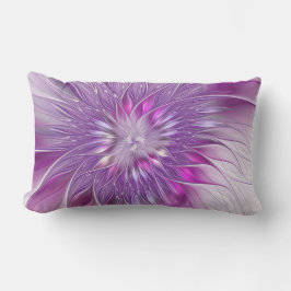 Roze Paarse Bloem Passie Abstract Fractale Kunst Kussen