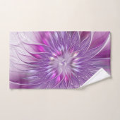 Roze Paarse Bloem Passie Abstracte Fractale Kunst Bad Handdoek (Handdoek)