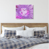 Roze Paarse Bloem Passie Abstracte Fractale Kunst Canvas Afdruk (Insitu (Slaapkamer))