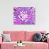 Roze Paarse Bloem Passie Abstracte Fractale Kunst Canvas Afdruk (Insitu (Woonkamer))