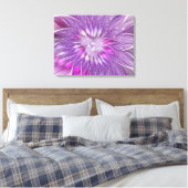 Roze Paarse Bloem Passie Abstracte Fractale Kunst Canvas Afdruk (Insitu (Slaapkamer))