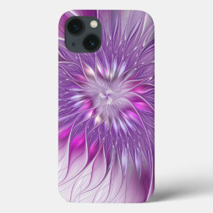 Roze Paarse Bloem Passie Abstracte Fractale Kunst Case-Mate iPhone Case
