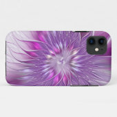 Roze Paarse Bloem Passie Abstracte Fractale Kunst Case-Mate iPhone Case (Achterkant (horizontaal))
