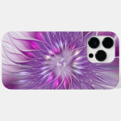 Roze Paarse Bloem Passie Abstracte Fractale Kunst Case-Mate iPhone Case (Achterkant (horizontaal))