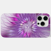 Roze Paarse Bloem Passie Abstracte Fractale Kunst Case-Mate iPhone Case (Achterkant (horizontaal))