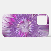 Roze Paarse Bloem Passie Abstracte Fractale Kunst Case-Mate iPhone Case (Achterkant (horizontaal))