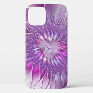 Roze Paarse Bloem Passie Abstracte Fractale Kunst Case-Mate iPhone Case