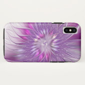Roze Paarse Bloem Passie Abstracte Fractale Kunst Case-Mate iPhone Case (Achterkant (horizontaal))