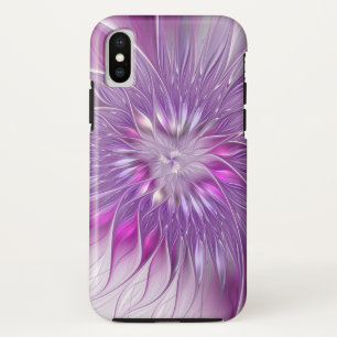 Roze Paarse Bloem Passie Abstracte Fractale Kunst Case-Mate iPhone Case