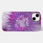 Roze Paarse Bloem Passie Abstracte Fractale Kunst Case-Mate iPhone Case (Achterkant (horizontaal))
