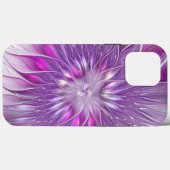 Roze Paarse Bloem Passie Abstracte Fractale Kunst Case-Mate iPhone Case (Achterkant (horizontaal))
