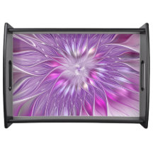 Roze Paarse Bloem Passie Abstracte Fractale Kunst