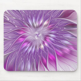 Roze Paarse Bloem Passie Abstracte Fractale Kunst Muismat