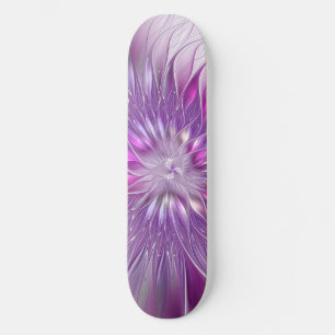 Roze Paarse Bloem Passie Abstracte Fractale Kunst Persoonlijk Skateboard