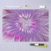Roze Paarse Bloem Passie Abstracte Fractale Kunst Tissuepapier (Craft)