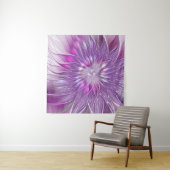 Roze Paarse Bloem Passie Abstracte Fractale Kunst Wandkleed (In Situ (horizontaal))