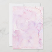 Roze Paarse Bloem Vlinder Doop 1e Verjaardag Kaart (Achterkant)