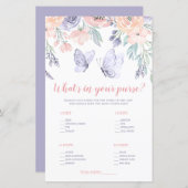 Roze Paarse Bloem Vlinder Wat Zit Er In Je Tas (Voorkant / Achterkant)