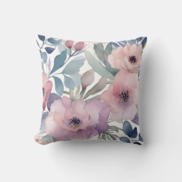 Roze Paarse Bloemen Bloem Ontwerp Kussen