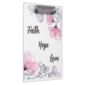  Roze Paarse Bloemen Christelijke Vrouwen Klembord (Rechts)