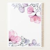 Roze Paarse Bloemen Christelijke Vrouwen Planner (Achterkant)