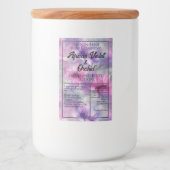 Roze & Paarse Bloemen cosmetica flesje label Voedselcontainer Etiket (Voorkant)