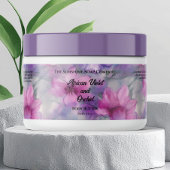 Roze & Paarse Bloemen Cosmetica Jar Label Waterfles Etiket