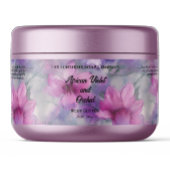 Roze & Paarse Bloemen Cosmetica Jar Label Waterfles Etiket