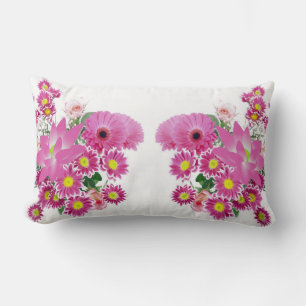Roze paarse bloemen Cozy Pillow Kussen